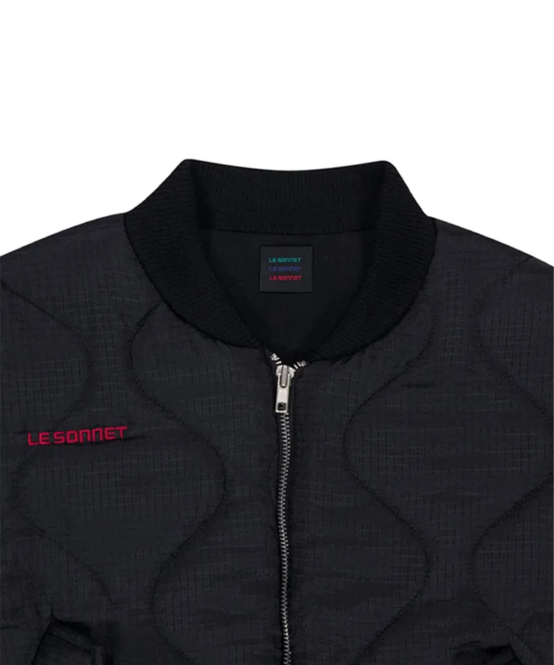 LE SONNET Quilted Blouson - Black